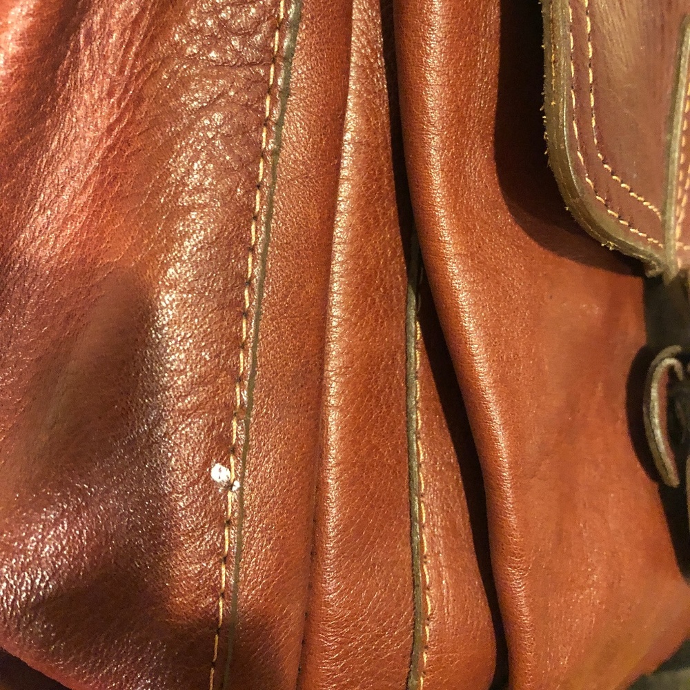 Genuine Leather Saddle Brown Backpack From Argent… - image 4